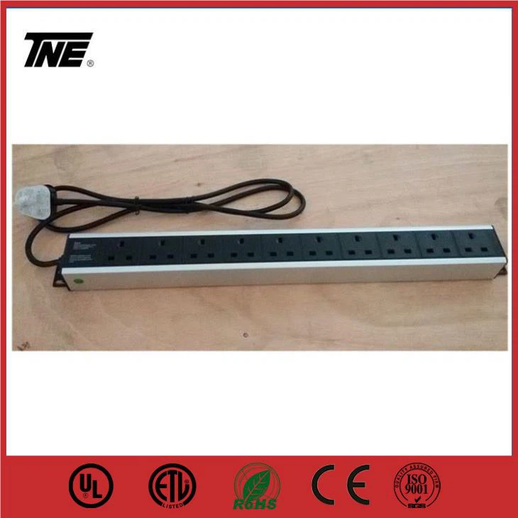 19 UK British Series PDU Socket Rack Mounted With Switch